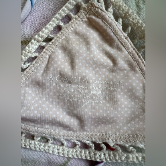 Acacia Swimwear Bird of Paradise Andy Crotchet Bikini Top Size Petite XS - Picture 4 of 4